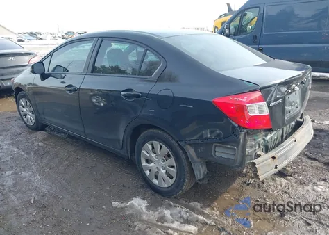 2012 Honda Civic Lx z USA, uszkodzony, nr VIN 2HGFB2F58CH571515